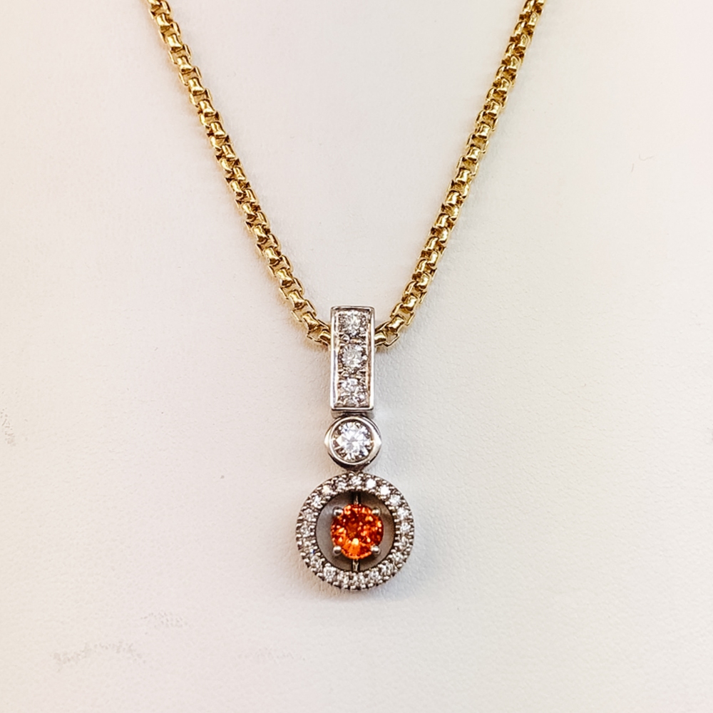 OrangeSapphirePendant