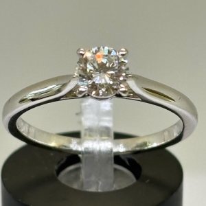 Platinum Cartier Solitaire Diamond Ring